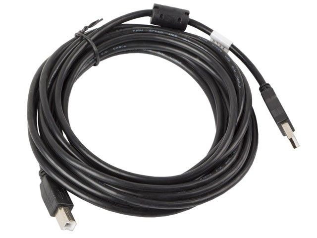LANBERG Kabel USB 2.0 AM-BM 5M Ferryt czarny