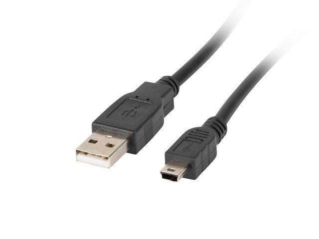 Lanberg Kabel USB 2.0 mini AM-BM5P 1.8M czarny (CANON)