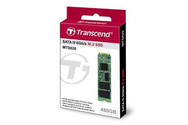 Transcend TS480GMTS820S SSD MTS820 480GB M.2 SATA III 6Gb/s, R/W 550/500 MB/s