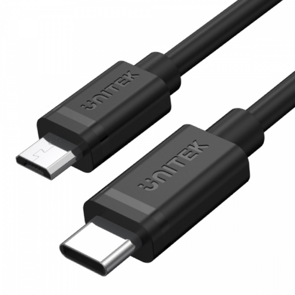 Unitek Kabel USB TYP-C DO microUSB 2.0, 1m, Y-C473BK