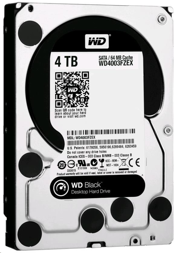 Western Digital HDD SATA 4TB 7200RPM 6GB/S 256MB BLACK WD4005FZBX WDC