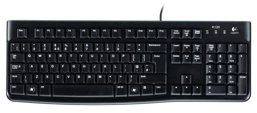 Logitech KEYBOARD K120 FOR BUSINESS/OEM USB BLACK SILENT US- LAYOUT