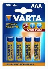 VARTA Akumulatorki Longlife Accu 800mAh HR03/AAA 4szt
