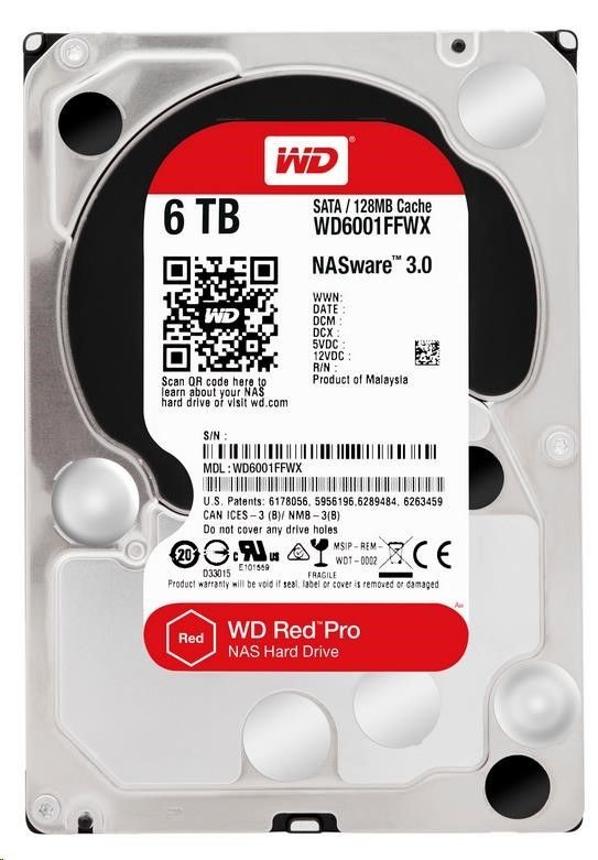 Western Digital HDD Red Pro 6TB 3,5'' 256MB SATAIII/7200rpm