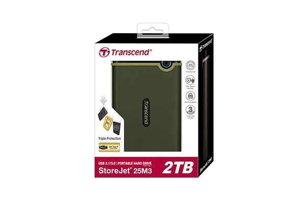Transcend TS2TSJ25M3S Slim StoreJet 2.5 M3S, 2 TB, Portable HDD