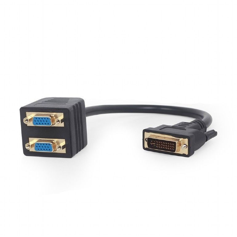 Gembird Splitter pasywny dwuportowy DVI-VGA x2 A-DVI-2VGA-01 (0,3 m)