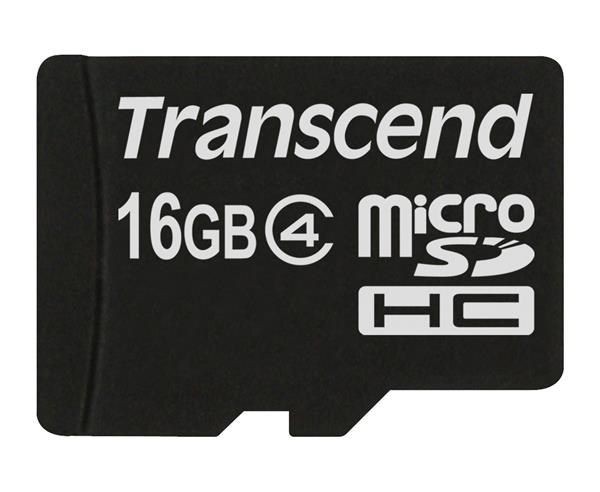 Transcend MicroSD SDHC 16GB | TS16GUSDC4, 16 GB, MicroSDHC, | Class 4, Black