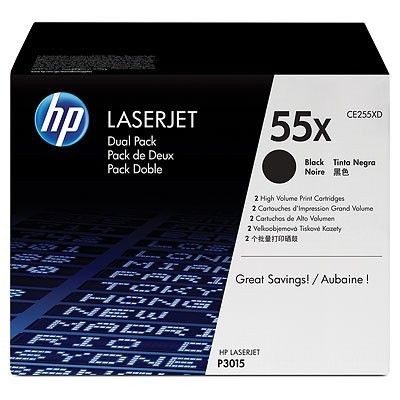 HP CE255XD Toner black dual pack 12500str