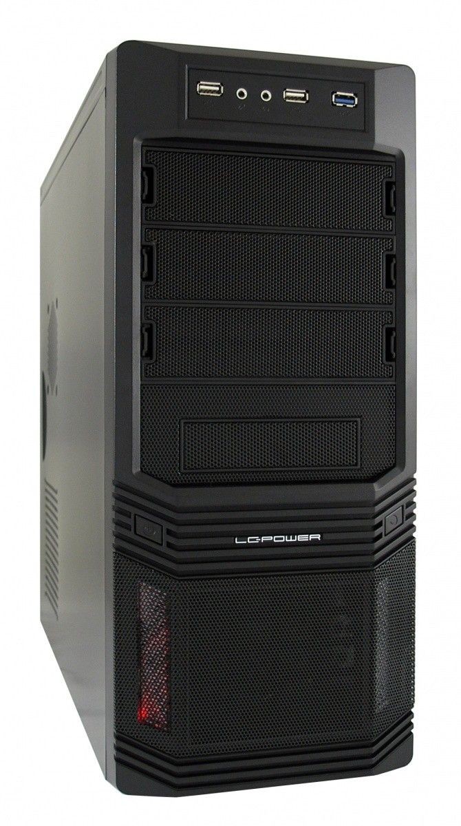 LC-Power OBUDOWA CASE-PRO-925B MIDITOWER/2xUSB 2.0/1xUSB 3.0/CZARNA/HD-AUDIO/ 600W LC600H-12