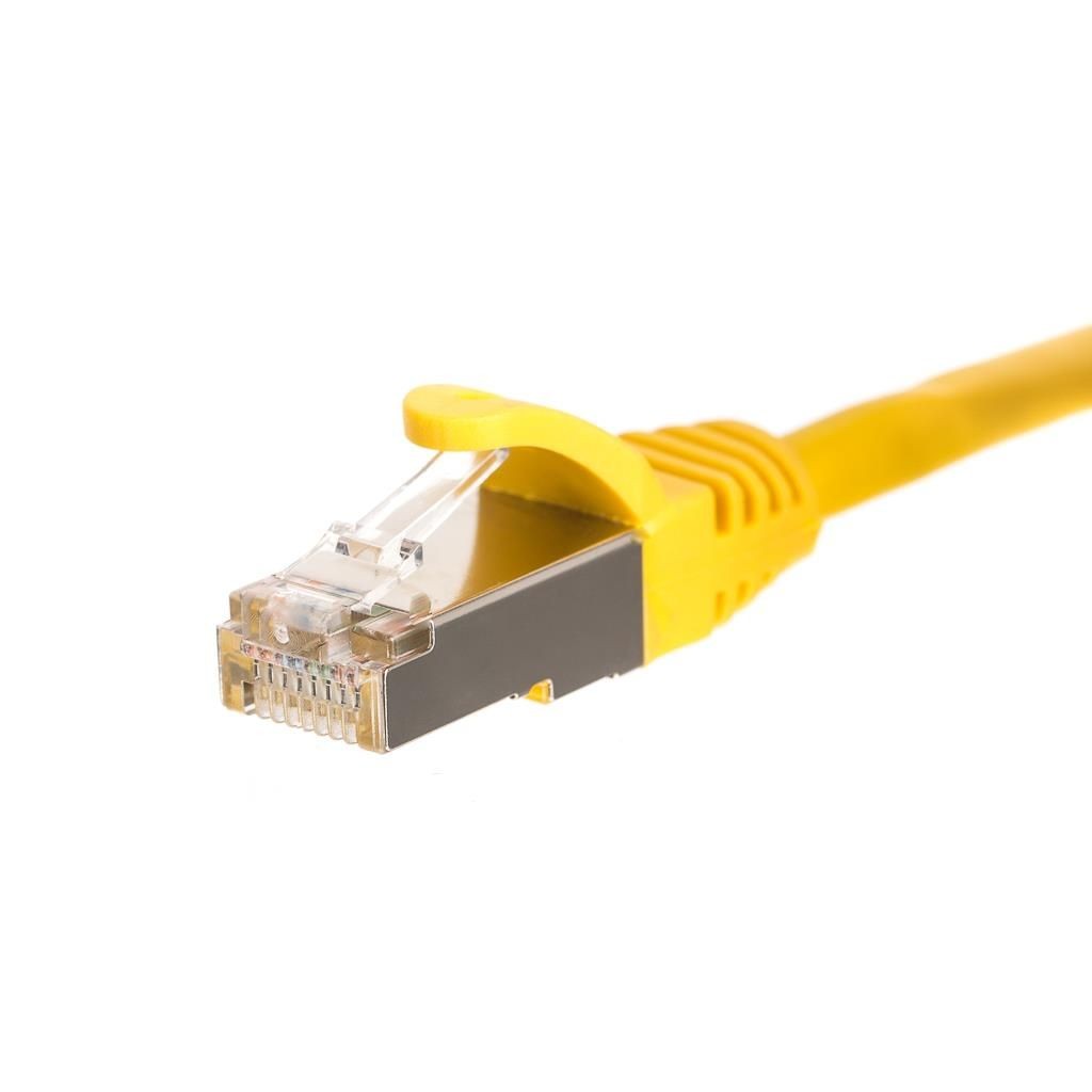 Netrack BZPAT10FY patchcord RJ45, osłonka zalewana, kat. 5e FTP, 10m żółty