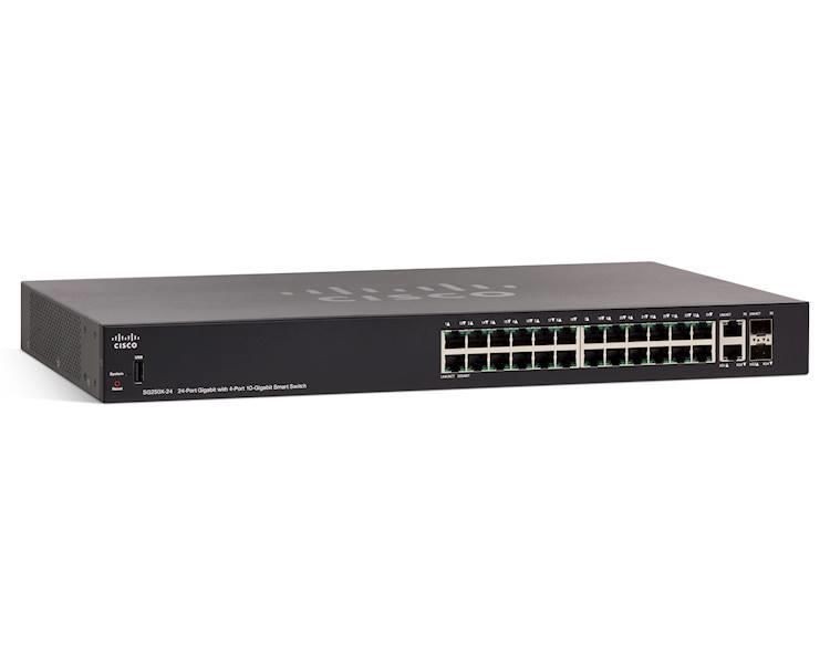 Cisco Systems SG250X-24 24-PORT GIGABIT SMART/SWITCH WITH 10G UPLINKS IN