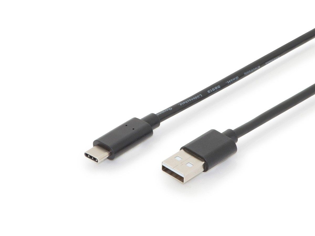 Assmann Kabel połączeniowy USB 2.0 HighSpeed Typ USB C/USB A M/M Czarny 3m