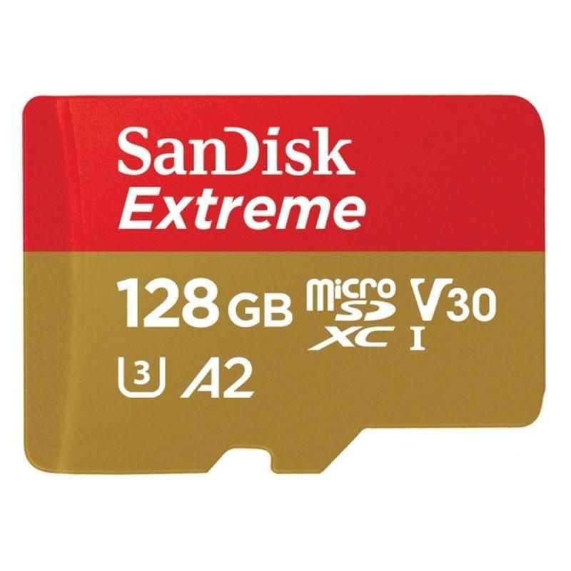 SanDisk Karta pamięci MicroSDXC EXTREME 128GB 160/90 MB/s A2 C10 V30 UHS-I U3 ActionCam