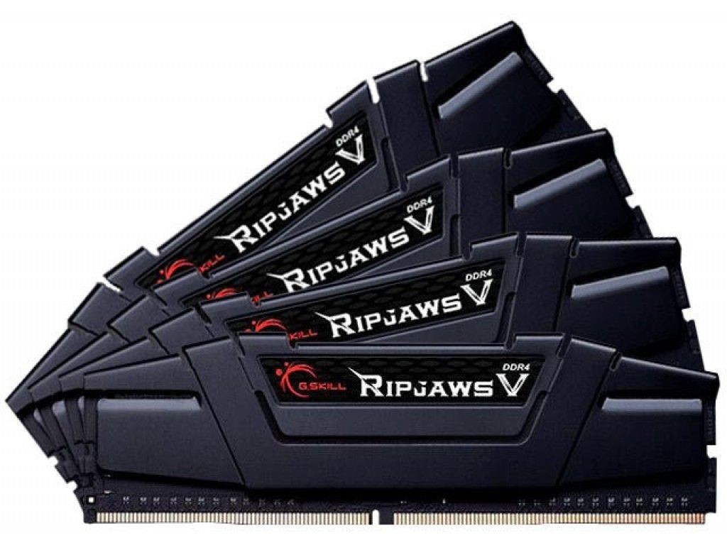 GSkill RAM Ripjaws V - 64 GB (4 x 16 GB Kit) - DDR4 3000 DIMM CL18 <p>Ripjaws V Serie DDR4 DRAM Speicher wurde für ansprechendes Design und Leistung konzipiert und ist