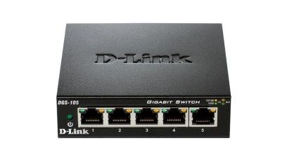 D-Link DLINK DGS-105/E 5-port 10/100/1000 Gigabit Metal Housing Desktop Switch