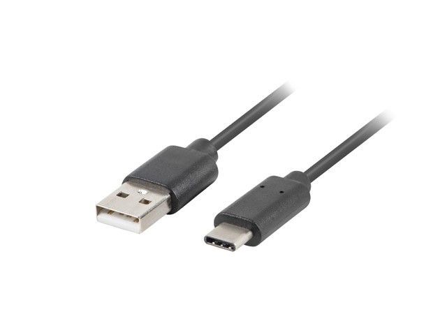 Lanberg Kabel USB CM - AM 2.0 1m czarny QC 3.0, pełna miedź