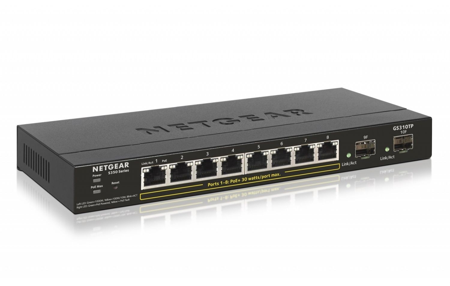 Netgear Switch zarządzalny GS310TP-100EUS 8x10/100/1000 PoE+ RJ45 2x1GbE SFP
