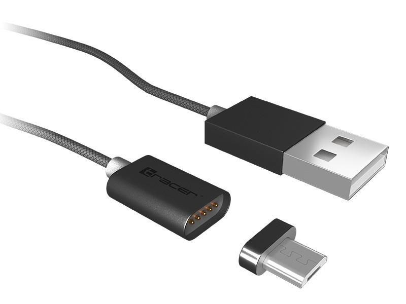 Tracer Kabel magnetyczny USB 2.0 AM - micro 1,0m czarny
