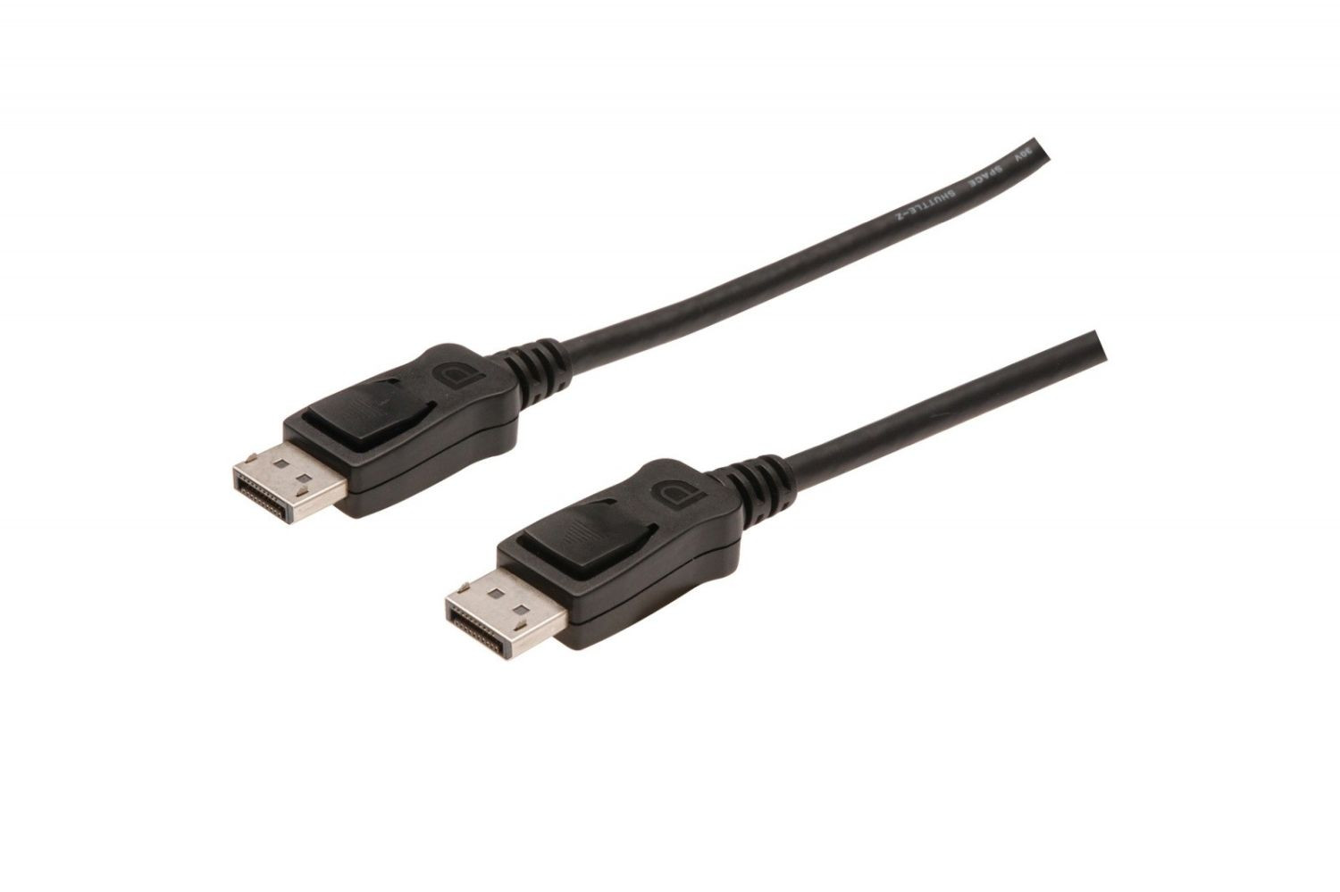 Assmann Kabel połączeniowy DisplayPort z zatrzaskami 1080p 60Hz FHD Typ DP/DP M/M czarny 1m