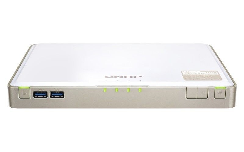 QNAP TBS-453DX M.2 SSD NASbook - NAS-Server - 0 GB Das kompakte, nahezu geräuschlose und vielseitige TBS-453DX M.2 SSD NASbook ist ideal für Bürokonfer