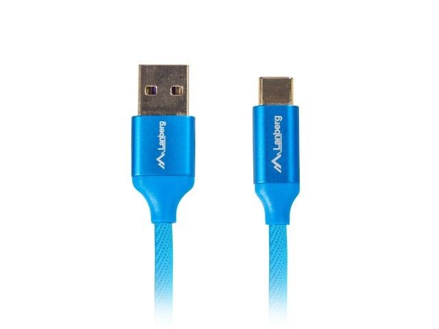 Lanberg Kabel Premium USB CM - AM 2.0, 1,8m niebieski QC 3.0