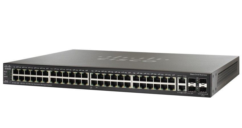 Cisco Systems Switch zarządzalny Cisco SF500-48 48x10/100 4xGB (2x5G SFP)