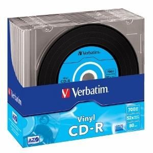 Verbatim 43426 CD-R slim jewel case 10 700MB 48x Data Vinyl DataLife+ AZO