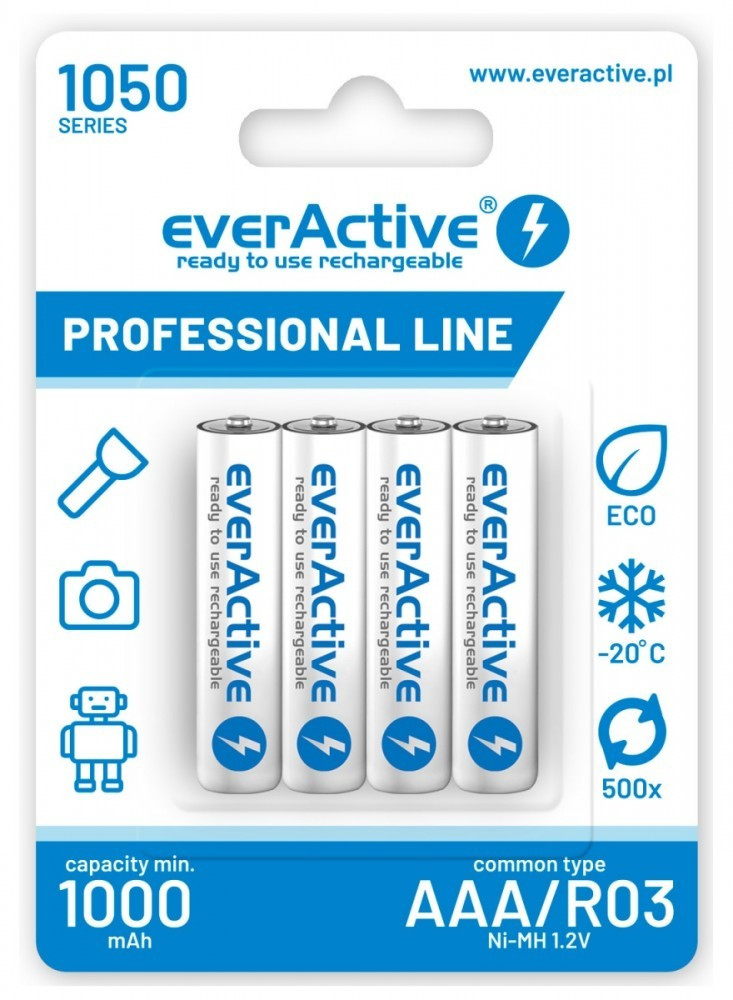 everActive Akumulatory paluszki R03/AAA 1000 mAH blister 4 szt.