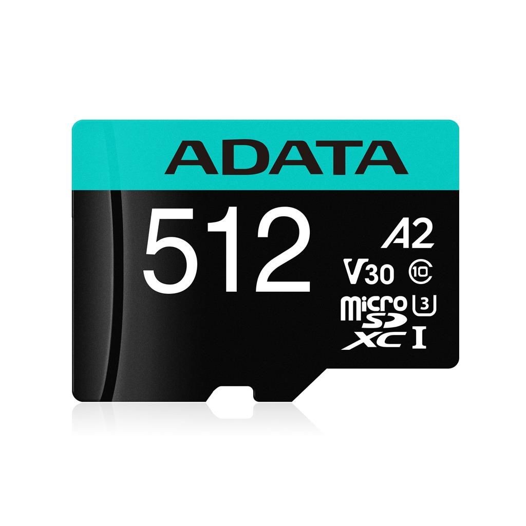 A-Data Karta microSD Premier Pro 512 GB UHS1 U3 V30 A2 + adapter