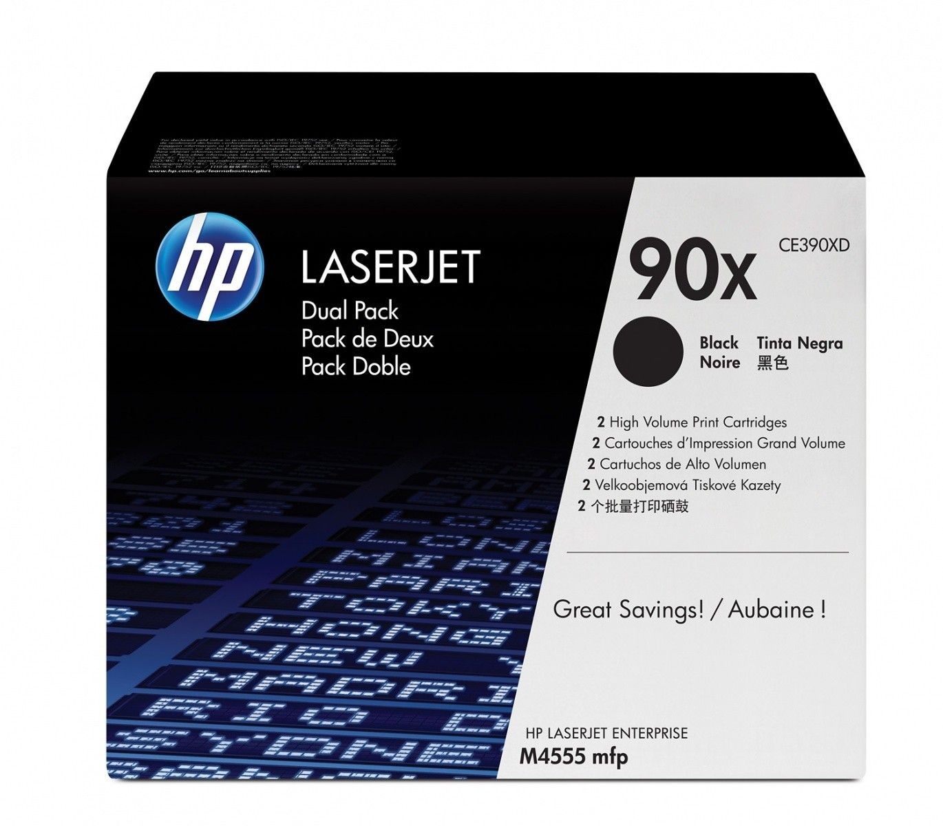 HP 2xToner 90X black HV LJ M4555 MFP M603 M604 24000 pages
