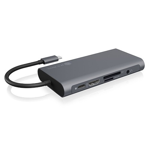 RaidSonic Technology Stacja dokująca IB-DK4040-CPD TYPE-C z dwoma interfejsami wideo
