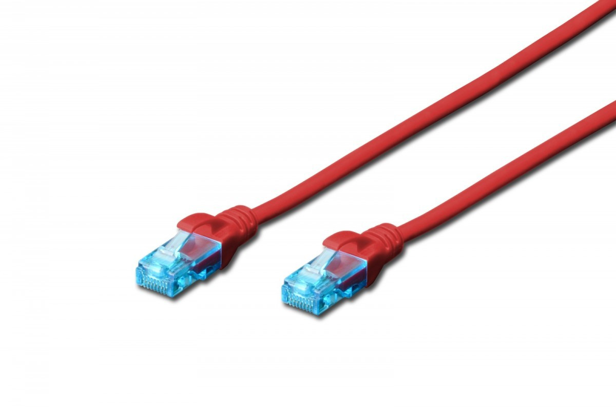 Digitus Patch cord U/UTP kat.5e PVC 7m Czerwony
