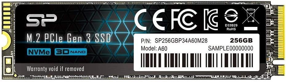 Silicon-Power Dysk SSD A60 256GB M.2 PCIe 2100/1200 MB/s NVMe