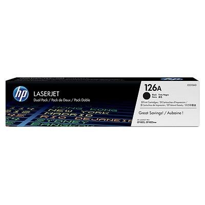 HP 126A - 2er-Pack - Schwarz - Original - LaserJet - Tonerpatrone (CE310AD) Mit 126A LaserJet Tonerkassetten schwarz im Doppelpack können Sie mehr drucken und sparen. Profes