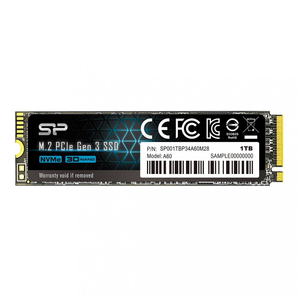 Silicon-Power Dysk SSD P34A60 1TB PCIE M.2 NVMe 2200/1600 MB/s