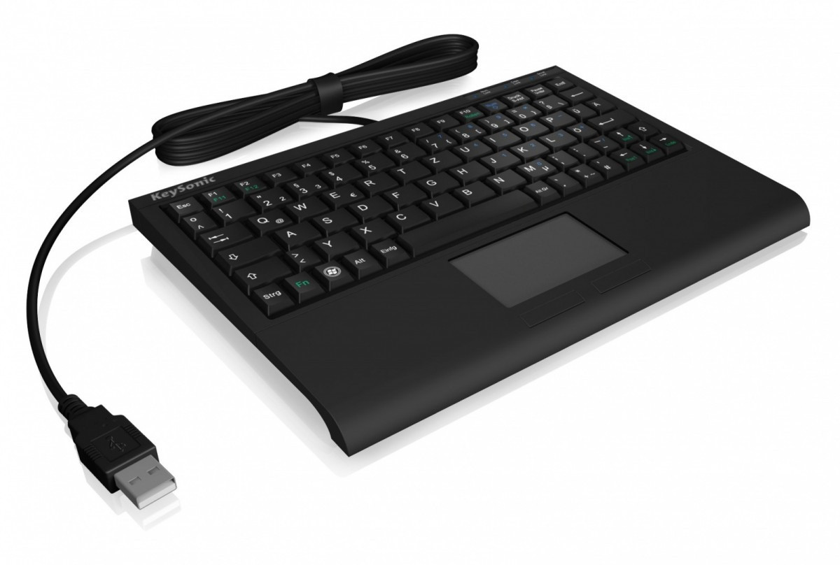 Keysonic Klawiatura mini ACK-3410(US) touchpad, USB