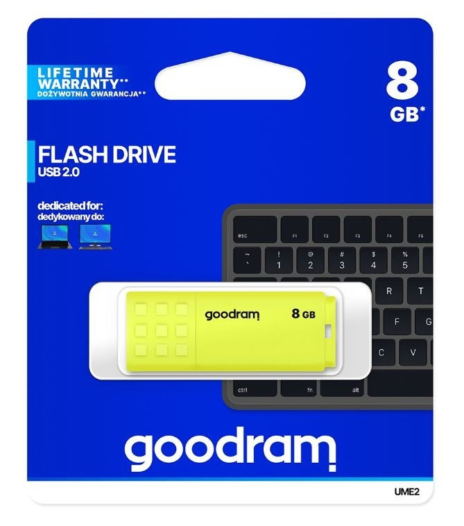 GoodRam Pendrive UME2 8GB USB 2.0 żółty