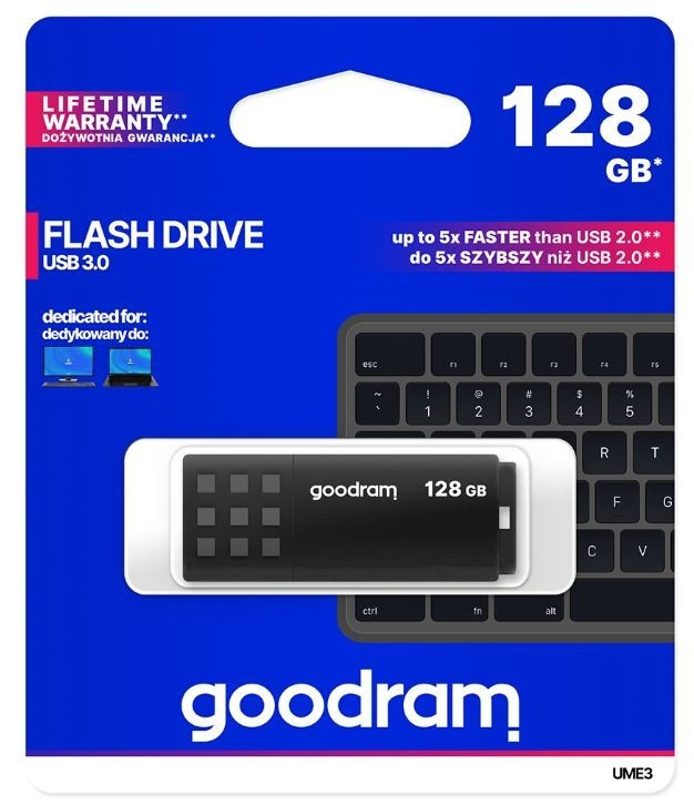 GoodRam Pendrive UME3 128GB USB 3.0 Czarny
