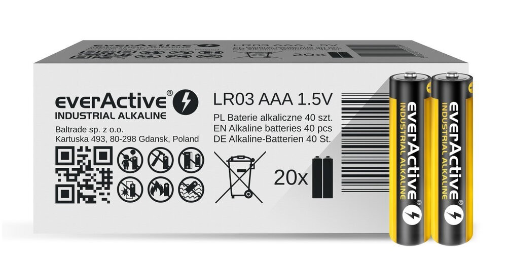 Everactive Baterie paluszki LR03/AAA 40 szt.