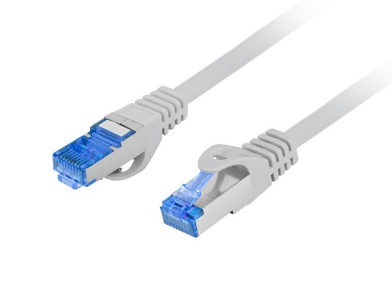 LANBERG Patchcord kat.6a S/FTP CCA 2m Szary