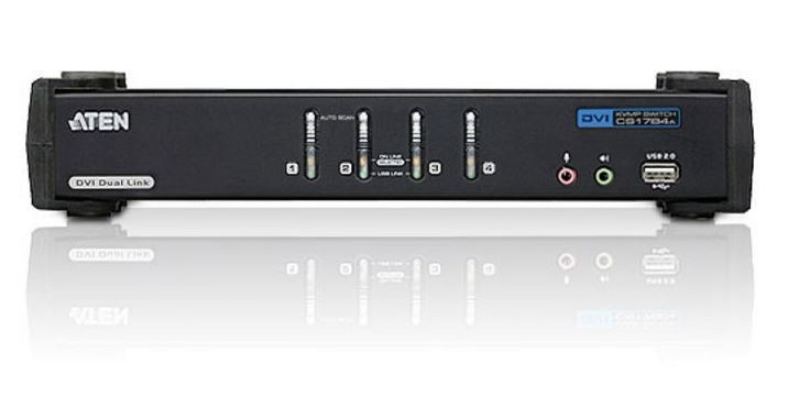 Aten Przełącznik 4-Port USB DVI Dual lin k/Audio KVMP CS1784A