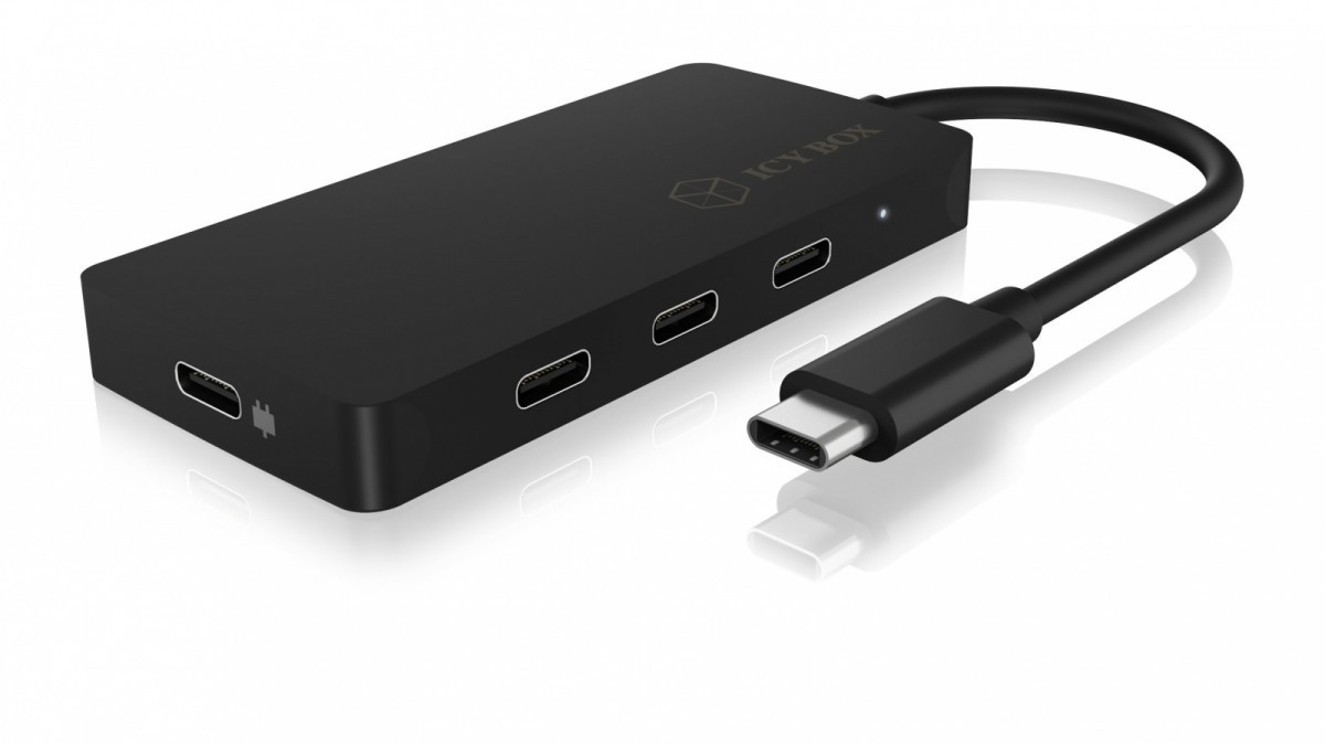 RaidSonic Technology Hub IB-HUB1429-CPD 4x TYPE-C HUB USB, 3x TYPE-C, 1x TYPE-C PD do 100 Watt