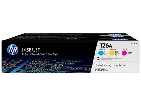 HP Toner 126A CP1025 3-Pack CMY CF341A