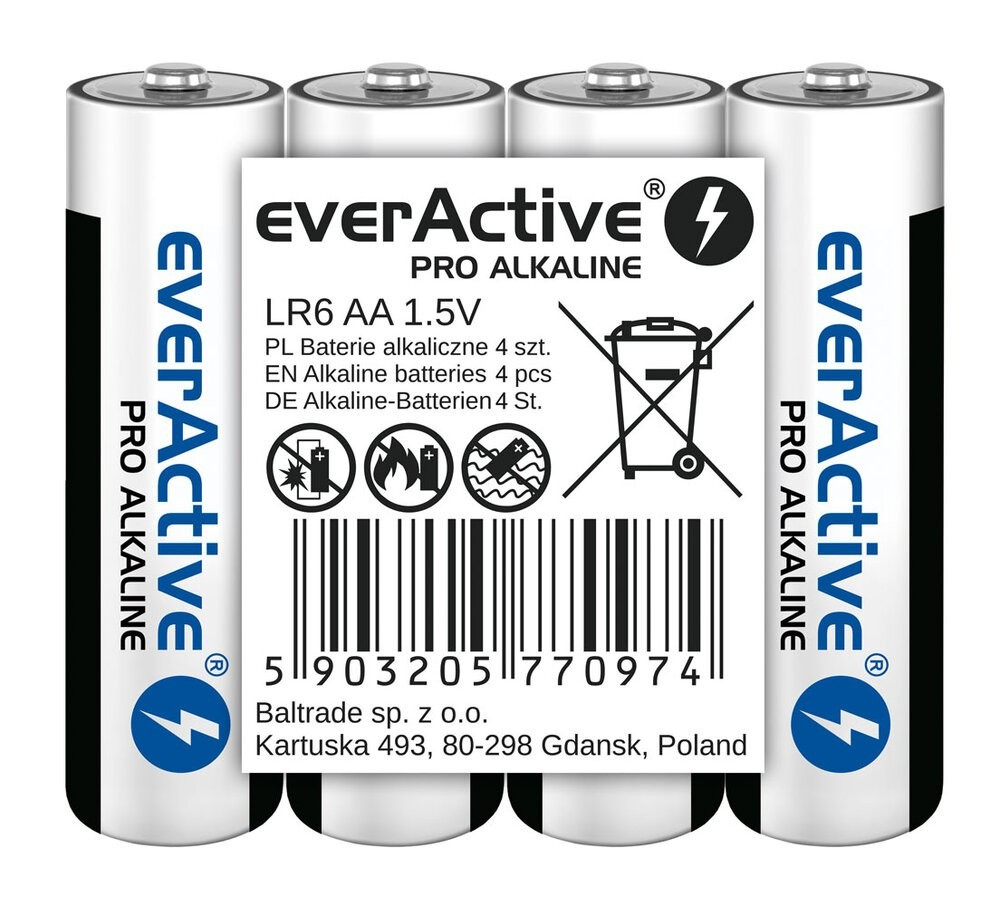 Everactive Baterie paluszki LR6/AA folia 4 szt.