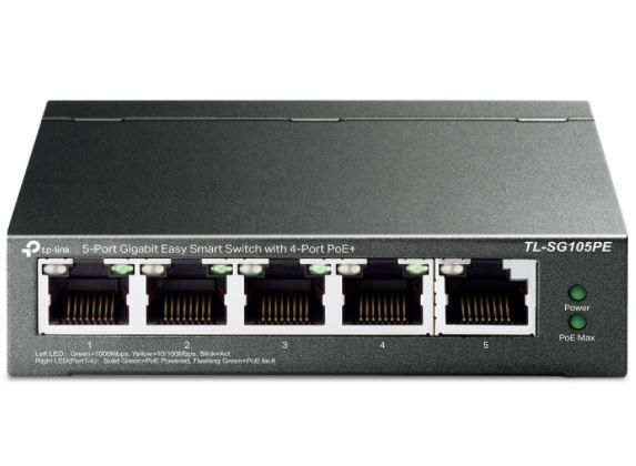 TP-Link Przełącznik SG105PE Switch Smart 5xGb (4xPoE+)