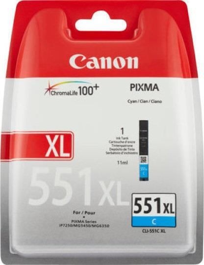 Canon CLI-551XL Cyan | Pages: 665, High cap. | Blister w/security