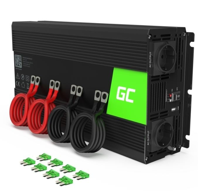 Green Cell Przetwornica 12V/230V 2000W/4000W Mod sinus