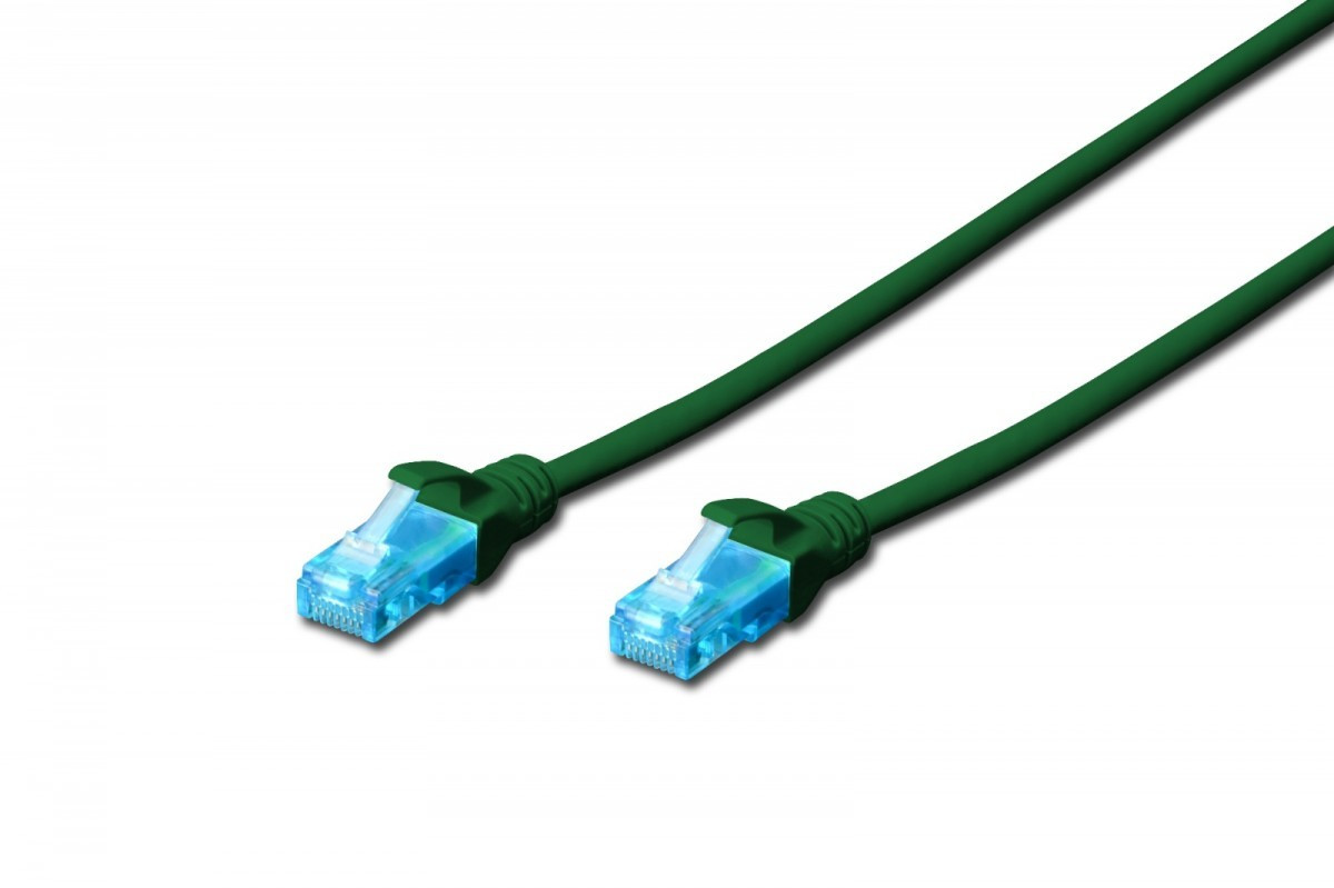 Digitus Patch cord U/UTP kat.5e PVC 10m Zielony