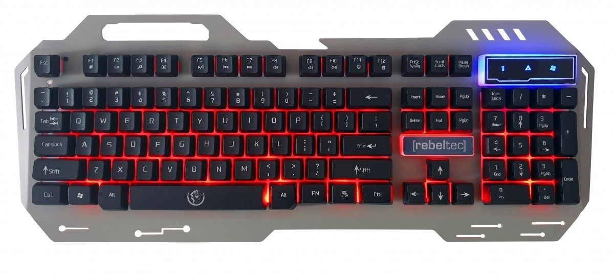 rebeltec Klawiatura metalowa podświetlana gaming DISCOVERY 2