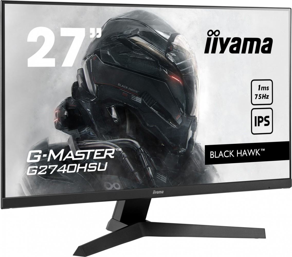 iiyama Monitor 27 cali G2740HSU-B1 IPS,FHD,75Hz,1ms(MPRT),HDMI,DP,FreeSync